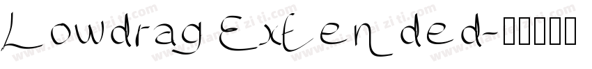 Lowdrag Extended字体转换